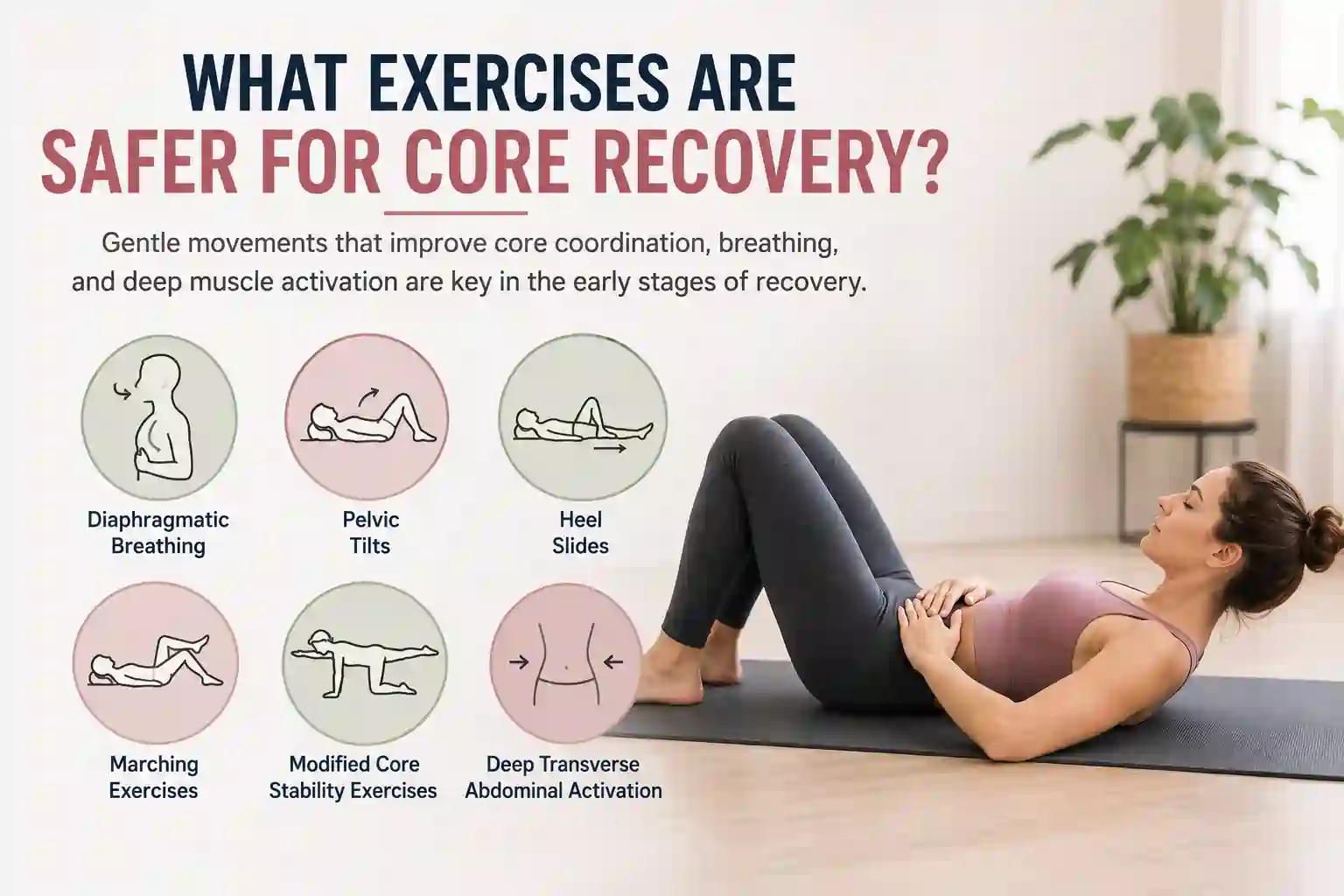 Which exercises may help diastasis recti Ascot?